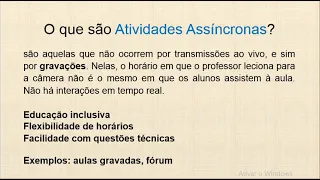 Aula 2: ABA II   Ativ Sincronas e Assincronas