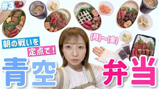 【青空弁当(月)〜(金)】朝の戦いを定点で！ただひたすら作る５日間🍱【手元定点 第３弾】