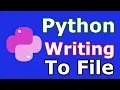 Python File Handling Writing To File