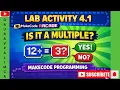 Lab Activity 4 1 Microsoft MakeCode Arcade Program Check Multiple of a Number