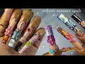 Eclectic Summer Nails real-time acrylic application intricate nail art