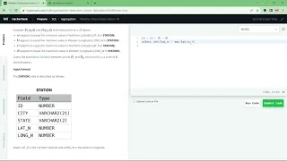Hackerrank SQL solutions Weather Observation station 18 - Level Medium Tamil