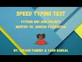 Speed Typing test Project in python