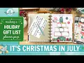 Making a Holiday Gift List Planning Page Christmas in July