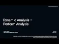AVCDL dynamic analysis - perform analysis