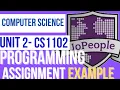 CS1102 Unit 2 Programming assignment - Quiz example