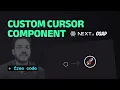 Build an animated cursor with custom hover state - React Next js GSAP Zustand Typescript