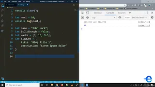 Section 1 ES6 Lecture 2 ES6 Variable Creation using let and const