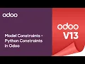Model Constraints - Python Constraints in Odoo