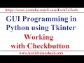 GUI Programming in Python Using Tkinter Working with