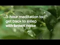 3-hour Guided Sleep Meditation with Brown Noise | Sleep through the night | Black Screen