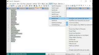 How to remove duplicate lines and sort text in Notepad