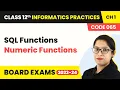 SQL Functions - Numeric Functions Class 12 Informatics Practices Chapter 1 2022-23