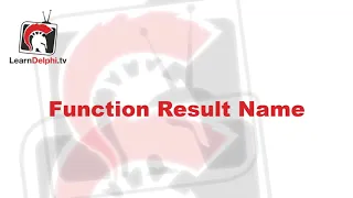 Function Result Name Obscure Syntax - Delphi