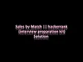 Sales by Match hackerrank solution for interview preparation kit