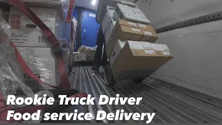 Rookie Truck Driver Delivers Food OVERNIGHT Local CDL Truck Driver
