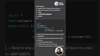 28 SQL EXISTS Operator Explained in 1 Minute SQL Tutorial for Beginners