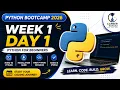Python Bootcamp 2026 Week 1 Day 1 Python for Beginners