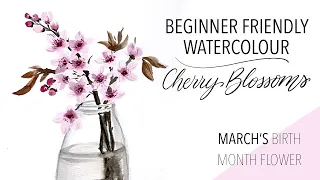 Paint March s Birth Month Flower - Cherry Blossoms