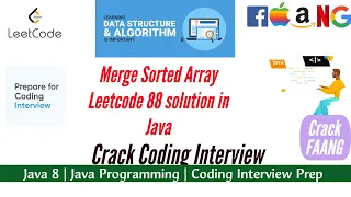Merge Sorted Array Leetcode 88 solution in Java
