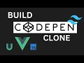 Codepen Clone Vue js 3 VueUse Tailwind CSS Monaco Editor Typescript Splitpanes