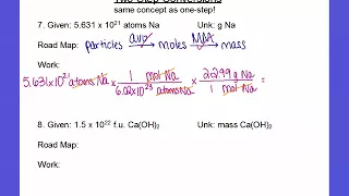 2 Step Mole Conversions