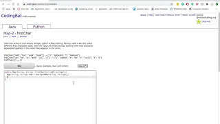 Map-2 firstChar Java Tutorial codingbat com