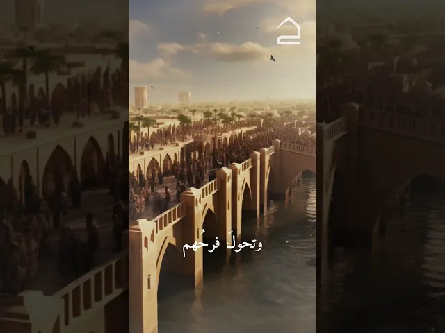 ⁣لقاءُ الشيعةِ بإمامها الكاظم عَلى جَسر الرّصافة ..