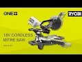 RYOBI 18V ONE Cordless 190mm Compound Sliding Mitre Saw RMS18190