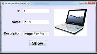 VB Net - How To Retrieve Image From SQL DataBase In Visual Basic Net with source code