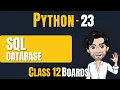 DATABASE AND SQL Class 12 Python Computer Science