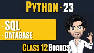 DATABASE AND SQL Class 12 Python Computer Science