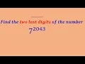 Number Theory Euler s Theorem The last two digits of a number
