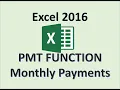 Excel 2016 - PMT Function