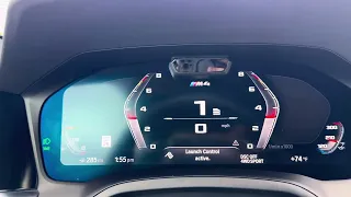 2022 BMW M4 Competition xDrive 0-60 mph acceleration launch control