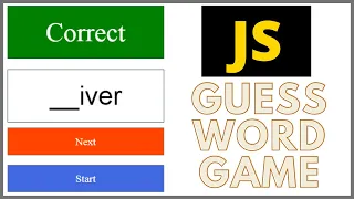 Javascript Project Tutorial - How To Make Guess The Word Game In JS with source code