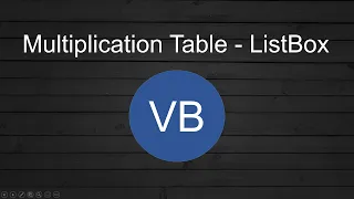 Visual Basic - Multiplication Table