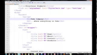 HTML Tutorial - HTML5 Structural Elements