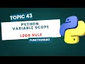 Variable Scope in Python Local Global Nonlocal Variables Explained Python Tutorial