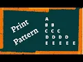 Program to Print Half Pyramid Pattern of Alphabet Tec otTeach C Basic