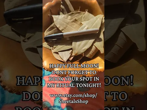 HAPPY FULL MOON! DON'T FORGET TO BOOK YOUR SPOT IN MY RITUAL TONIGHT! #etsy #fullmoon