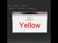 Color game using Tkinter in Python