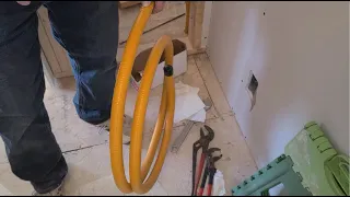 How To Cut Install CSST Flexable Gas Propane Pipe