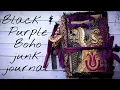 purple and black boho junk journal flip through boho needs