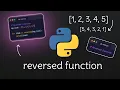 Reversed function in python python for beginners