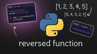 Reversed function in python python for beginners