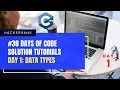 HackerRank 30 Days Of Code Day 1 Data Types Tutorial Solution In C