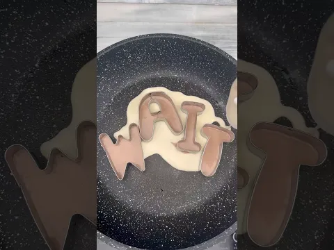 Wait Pancake with cookie cutters #crepe #pancake