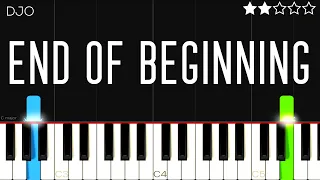 Djo - End Of Beginning | EASY Piano Tutorial 
