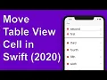Move TableView Cells in Swift 5 Xcode 11 2020
